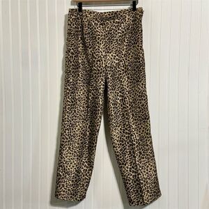 Scarlett Pants Size 12 Leopard Print Animal Print Straight Leg Trousers Mob Wife